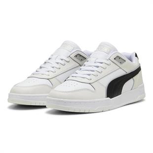 Puma 386373 27 Rebound Game Low White/Puma Black/Vapor Gray Erkek Sneaker