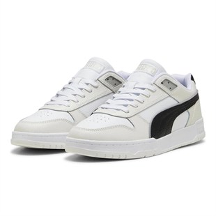 Puma 386373 27 Rebound Game Low White/Puma Black/Vapor Gray Erkek Sneaker