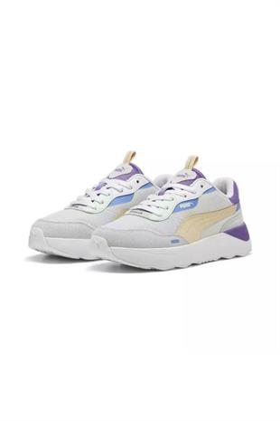 Puma 392324 11 Runtamed Platform Silver Mist/Cashew/White Kadın Sneaker