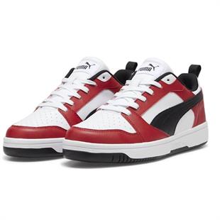Puma 392328 17 Adults Rebound V6 Low Puma White/Puma Black/Club Red Erkek Sneaker