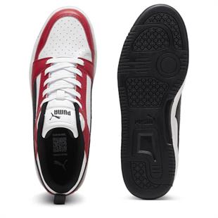 Puma 392328 17 Adults Rebound V6 Low Puma White/Puma Black/Club Red Erkek Sneaker