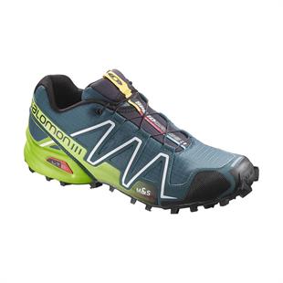 Salomon 370762 Speedcross 3 Cobalt Blue/Granny Green / Black Erkek Outdoor Ayakkabo