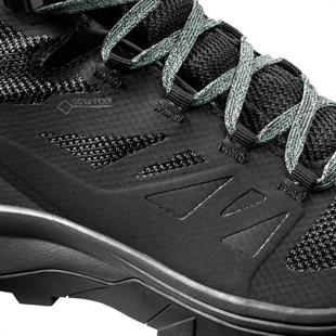 Salomon 404844 Outline Mid GTX W Black/Magnet/Green Milieau Kadın Outdoor Bot