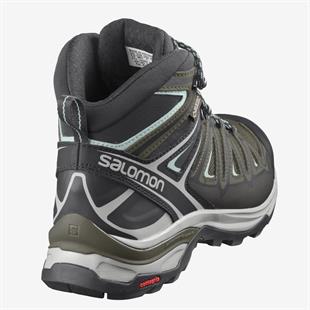 Salomon 412380 X Ultra 3 Mid GTX Olive Nght Black/Icy Mom Kadın Outdoor Bot