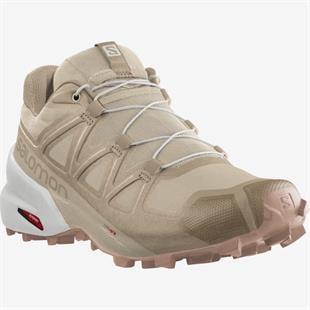 Salomon 413092 Speedcross 5 W Bleached Sand/White/Sirocco Kadın Outdoor Ayakkabı