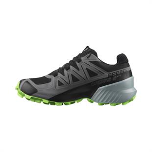 Salomon 414614 Speedcross 5 Gtx Black/Quite Shade/Green Gecko Erkek Outdoor Ayakkabı