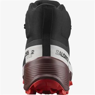 Salomon 417359 Cross Hike Mid GTX 2 Black/Bitter Chocolate/Fiery Red Erkek Outdoor Bot