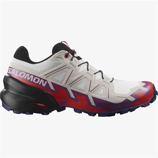 Salomon 417432 Speedcross 6 W White/Sparkling Grape/Fiery Red Kadın Outdoor Ayakkabı