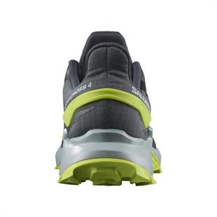 Salomon 470667 Alphacross 4 GTX Ebony/Pearl Blue/Acid Lime Erkek Outdoor Ayakkabı