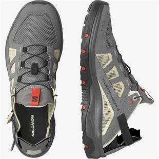 Salomon 471149 Techamphibian 5 Pewter/Moth/Fiery Red Erkek Outdoor Ayakkabı