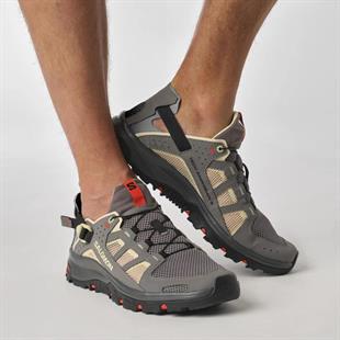 Salomon 471149 Techamphibian 5 Pewter/Moth/Fiery Red Erkek Outdoor Ayakkabı