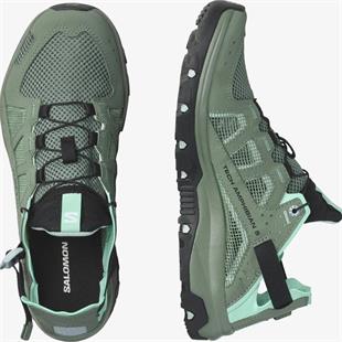 Salomon 471173 Techamphibian 5 W Laurel Wreath/Arctic Ice/Marine Blue Kadın Outdoor Ayakkabı