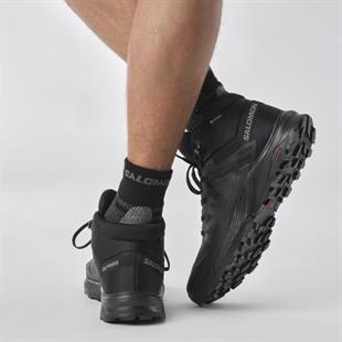 Salomon 471435 OUTrise Mid GTX Black/Black/Phantom Erkek Outdoor Bot