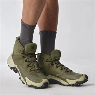 Salomon 471465 Cross Hike Mid GTX 2 Olive Night/Moss Gray/Black Erkek Outdoor Bot