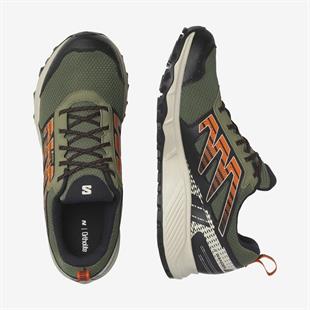 Salomon 471485 Wander GTX Deep Lichen Green/Rainy Day/Scarlet Ibis Erkek Outdoor Ayakkabı