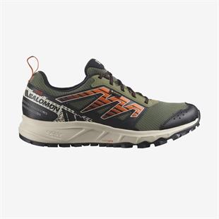 Salomon 471485 Wander GTX Deep Lichen Green/Rainy Day/Scarlet Ibis Erkek Outdoor Ayakkabı