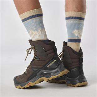 Salomon 472161 Quest Element GTX Delicioso/Black/Dull Gold Erkek Outdoor Bot
