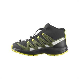 Salomon 472894 Xa Pro V8 Mid CSWP J Black/Deep Lichen Green/Safety Yellow Kadın Outdoor Bot