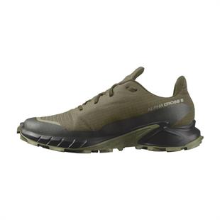 Salomon 473103 Alphacross 5 GTX Olive Night/Black/Deep Lichen Green Erkek Outdoor Ayakkabı