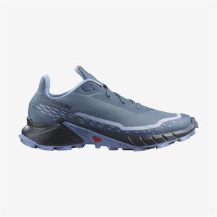 Salomon 473135 Alphacross 5 W Bering Sea/Carbon/Blue Heron Kadın Outdoor Ayakkabı