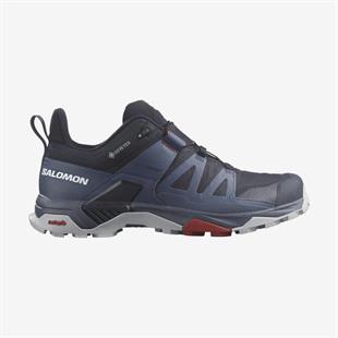 Salomon 473765 X Ultra 4 GTX Carbon/Bering Sea/Pearl Blue Erkek Outdoor Ayakkabı