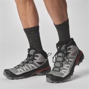 Salomon 474478 X Ultra 360 Mid GTX Pewter/Black/Burnt Henna Erkek Outdoor Bot
