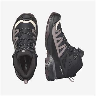 Salomon 474486 X Ultra 360 Mid GTX W Black/Plum Kitten/Shale Kadın Outdoor Bot
