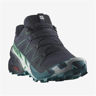 Salomon 474653 Speedcross 6 Carbon/Tahitian Tide/White Erkek Outdoor Ayakkabı