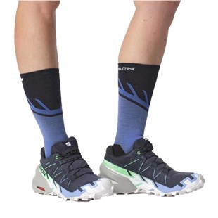 Salomon 474659 Speedcross 6 GTX W Carbon/Provence/White Kadın Outdoor Ayakkabı
