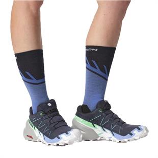 Salomon 474659 Speedcross 6 GTX W Carbon/Provence/White Kadın Outdoor Ayakkabı
