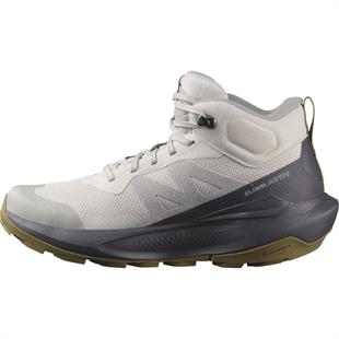 Salomon 475642 Elixir Activ Mid GTX W Silver Cloud/Nine Iron/Gothic Olive Kadın Outdoor Bot