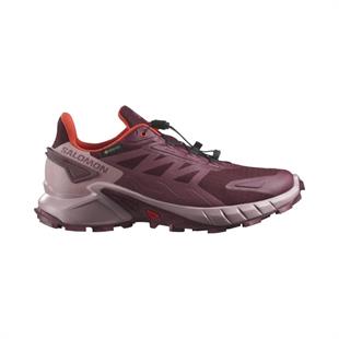 Salomon 475945 Supercross 4 GTX W Tawny Port/Deauville Mauve/Cherry Tomato Kadın Outdoor Ayakkabı