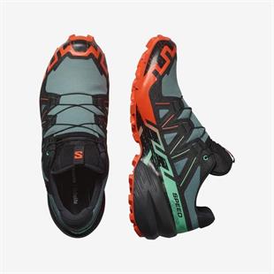 Salomon 477013 Speedcross 6 GTX North Atlantic/Black/Cherry Tomato Erkek Outdoor Ayakkabı