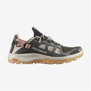 Salomon 477508 Techamphibian 5 W Peat/Rainy Day/Hyma Pink Kadın Outdoor Ayakkabı