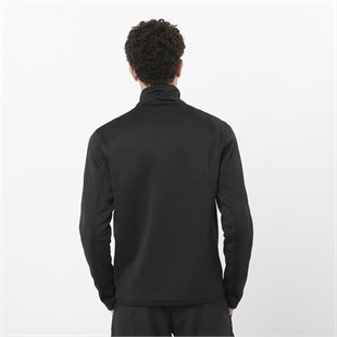 Salomon LC2300800 Sntial Midfleece FZ M Deep Black Erkek Outdoor Polar