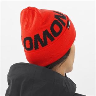 Salomon LC2302900 Hermitage Beanie Cherry Tomato Bere
