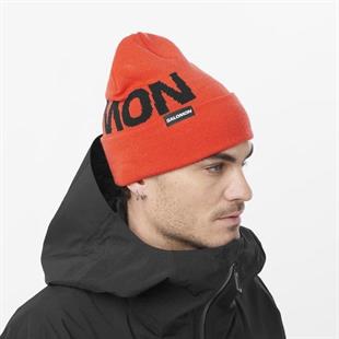 Salomon LC2302900 Hermitage Beanie Cherry Tomato Bere