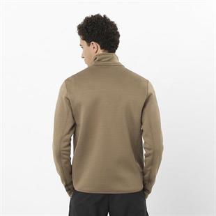 Salomon LC2329100 Sntial Midfleece FZ M Shitake Erkek Outdoor Polar