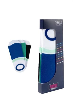 The Socks Company 151P 3 Çift Desenli Erkek Görünmez Çorap