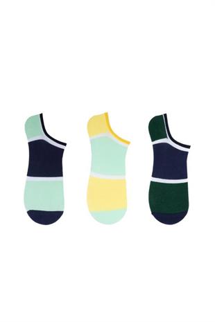 The Socks Company 152P 3 Çift Desenli Erkek Görünmez Çorap
