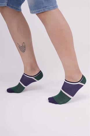 The Socks Company 152P 3 Çift Desenli Erkek Görünmez Çorap