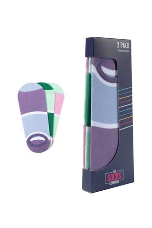 The Socks Company 162P 3 Çift Desenli Kadın Görünmez Çorap