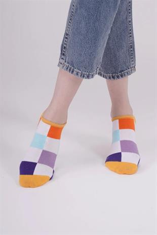 The Socks Company 163P 3 Çift Desenli Kadın Görünmez Çorap