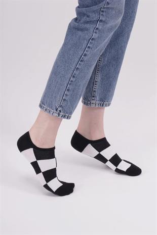 The Socks Company 163P 3 Çift Desenli Kadın Görünmez Çorap