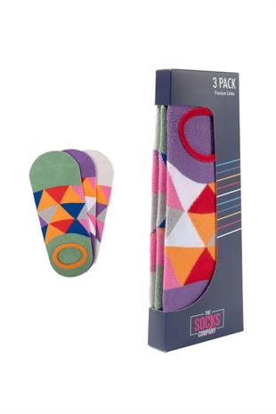The Socks Company 164P 3 Çift Desenli Kadın Görünmez Çorap