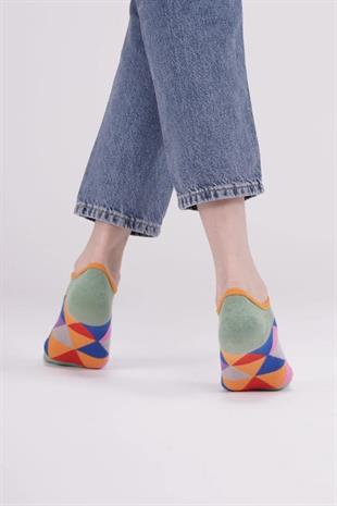The Socks Company 164P 3 Çift Desenli Kadın Görünmez Çorap