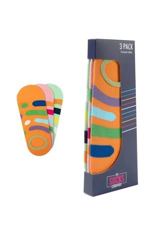 The Socks Company 165P 3 Çift Desenli Kadın Görünmez Çorap