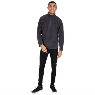 Trespass MAFLMFN10001 BLACKFORD - MALE MICROFLEECE AT100 Dark Grey Erkek Polar