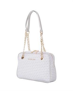 U.S Polo US19172 Gri-Beyaz Kadın Çanta