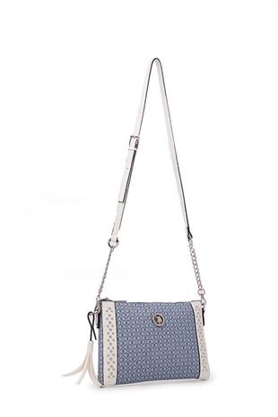 U.S Polo US19141 Mavi-Beyaz Kadın Çanta